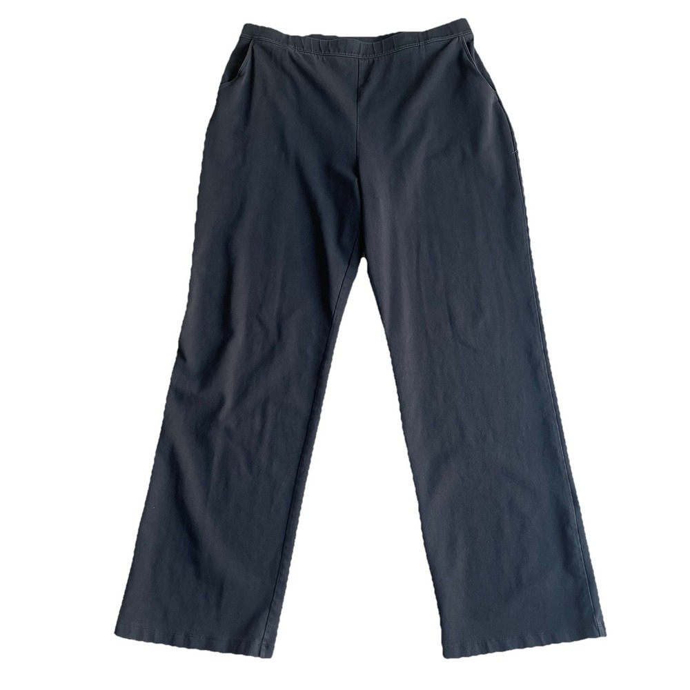 L.L. Bean Pants XL M/Tall Perfect Fit Pants Black Straight Leg Stretch Pocket